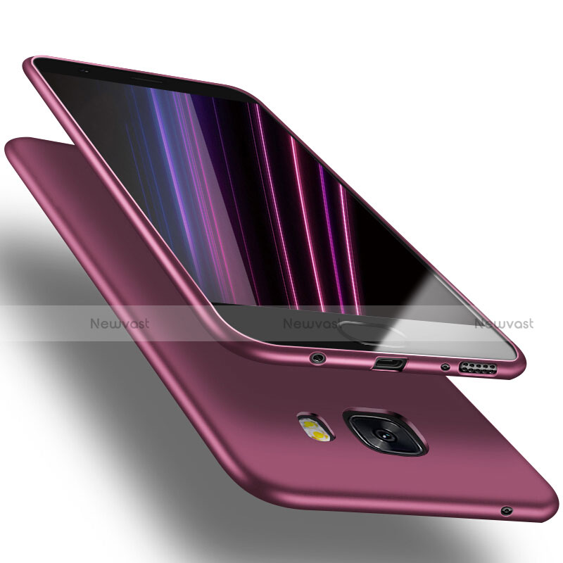 Ultra-thin Silicone TPU Soft Case S03 for Samsung Galaxy C9 Pro C9000 Purple