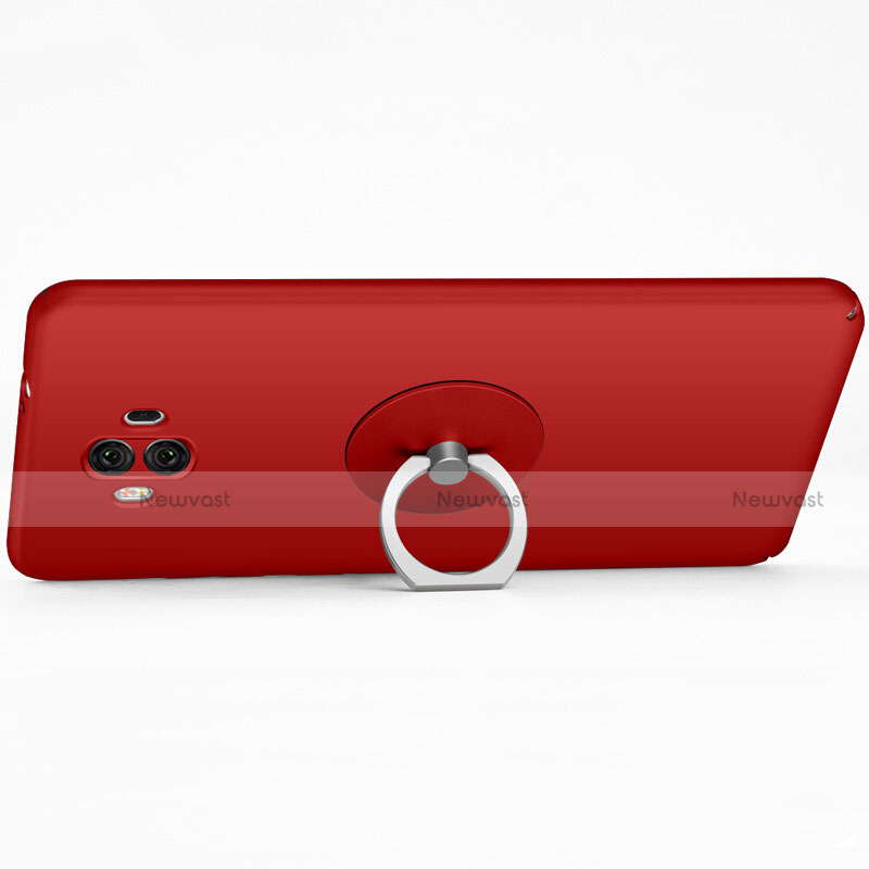 Ultra-thin Silicone TPU Soft Case with Finger Ring Stand for Huawei Mate 10 Red