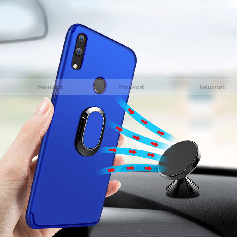 Ultra-thin Silicone TPU Soft Case with Finger Ring Stand for Huawei Nova 3e Blue