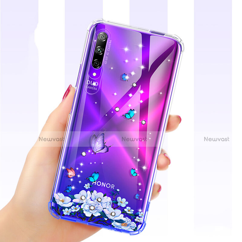 Ultra-thin Transparent Flowers Soft Case Cover for Huawei Honor 9X Pro