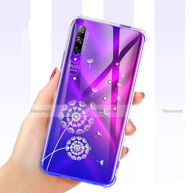 Ultra-thin Transparent Flowers Soft Case Cover for Huawei Honor 9X Pro