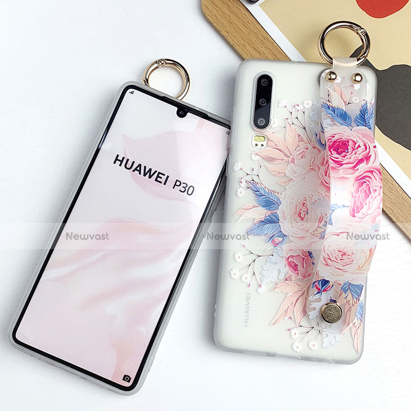 Ultra-thin Transparent Flowers Soft Case Cover for Huawei P30