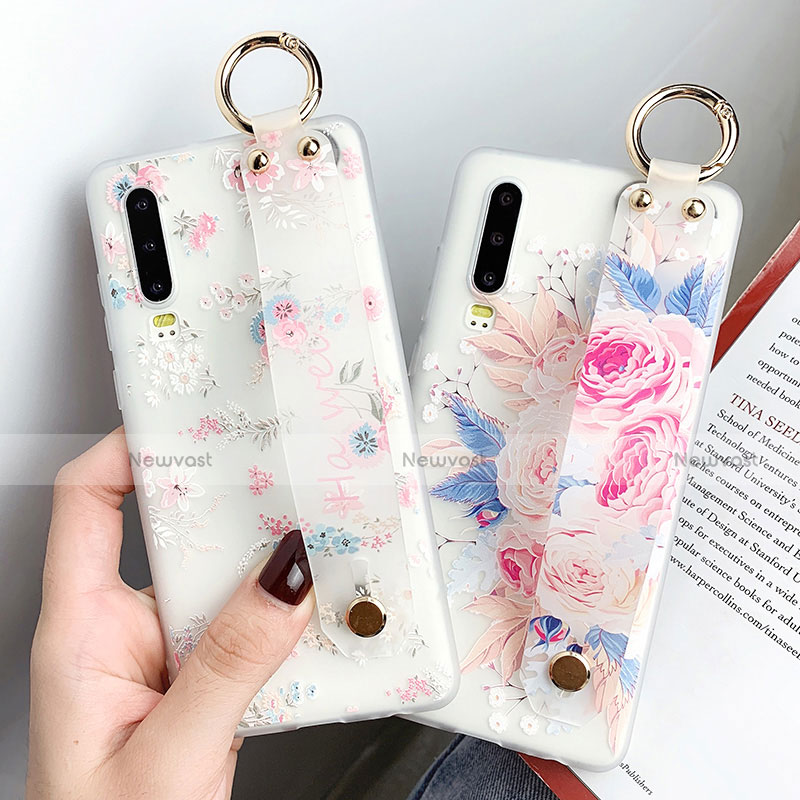 Ultra-thin Transparent Flowers Soft Case Cover for Huawei P30