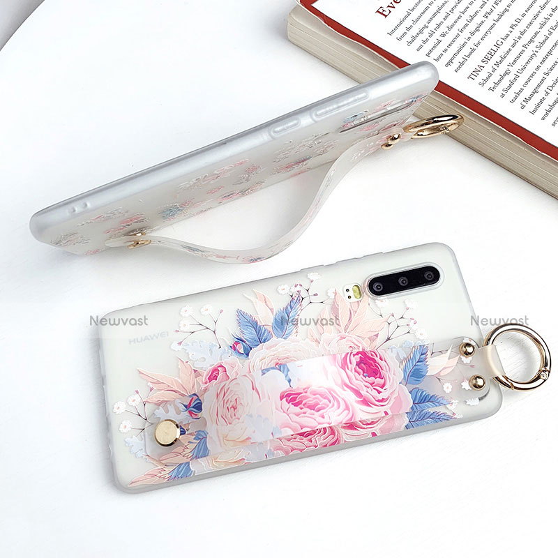 Ultra-thin Transparent Flowers Soft Case Cover for Huawei P30