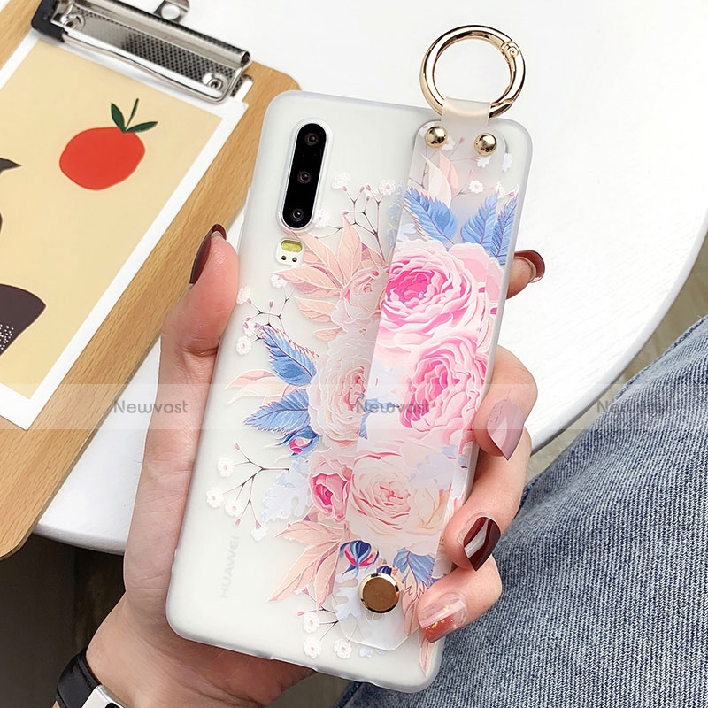 Ultra-thin Transparent Flowers Soft Case Cover for Huawei P30