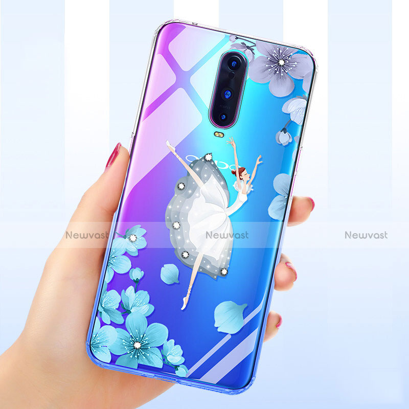 Ultra-thin Transparent Flowers Soft Case Cover for Oppo RX17 Pro