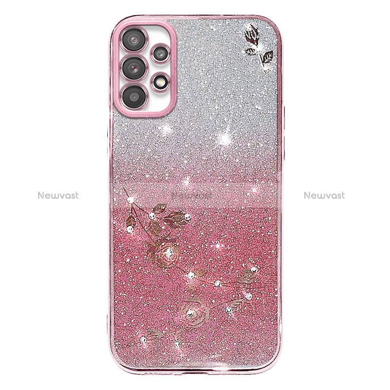Ultra-thin Transparent Flowers Soft Case Cover for Samsung Galaxy A32 4G