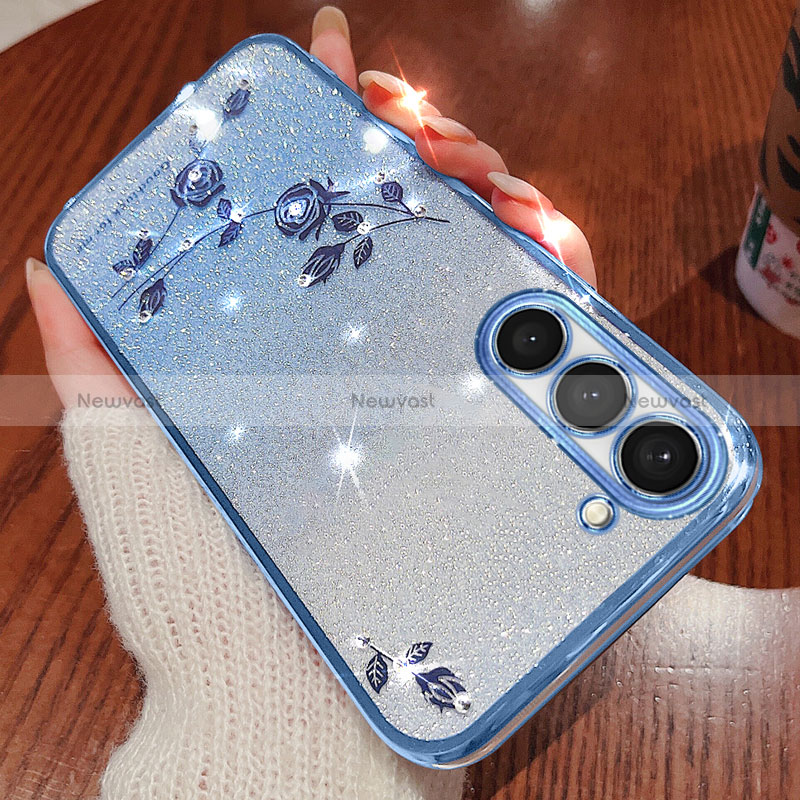 Ultra-thin Transparent Flowers Soft Case Cover for Samsung Galaxy S22 Plus 5G