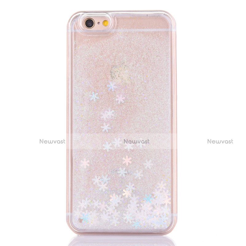 Ultra-thin Transparent Flowers Soft Case Cover T01 for Apple iPhone 6 White