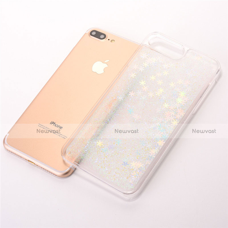 Ultra-thin Transparent Flowers Soft Case Cover T01 for Apple iPhone 8 Plus