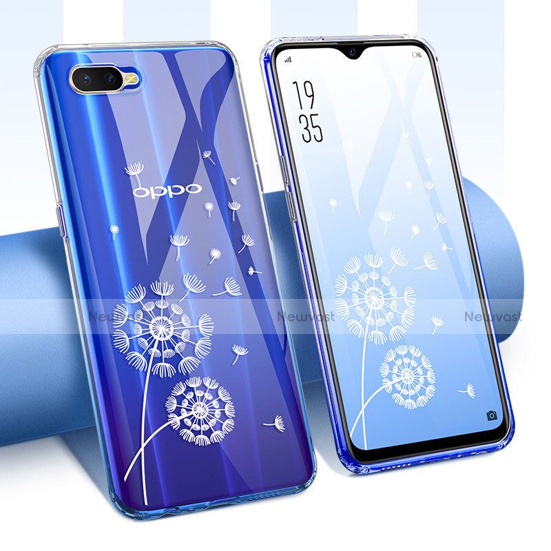 Ultra-thin Transparent Flowers Soft Case Cover T01 for Oppo R17 Neo