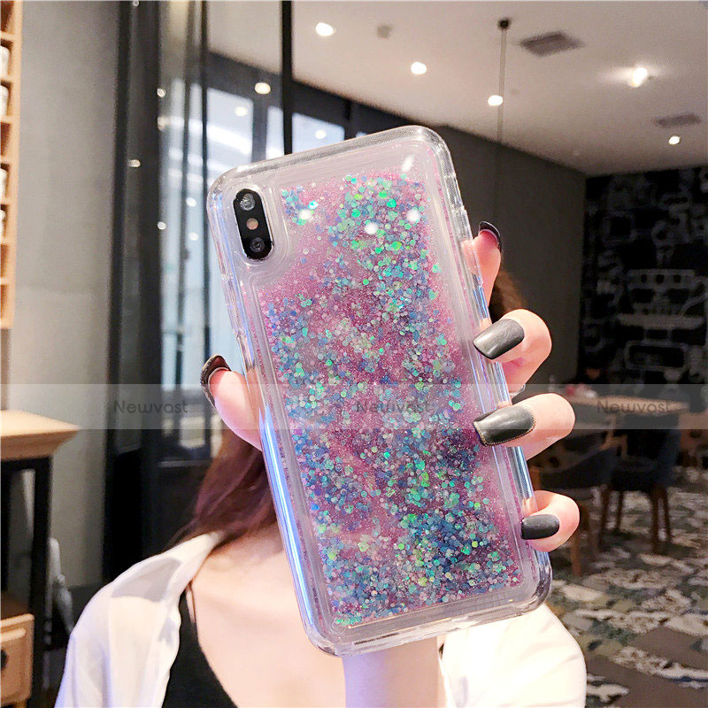 Ultra-thin Transparent Flowers Soft Case Cover T02 for Apple iPhone Xs