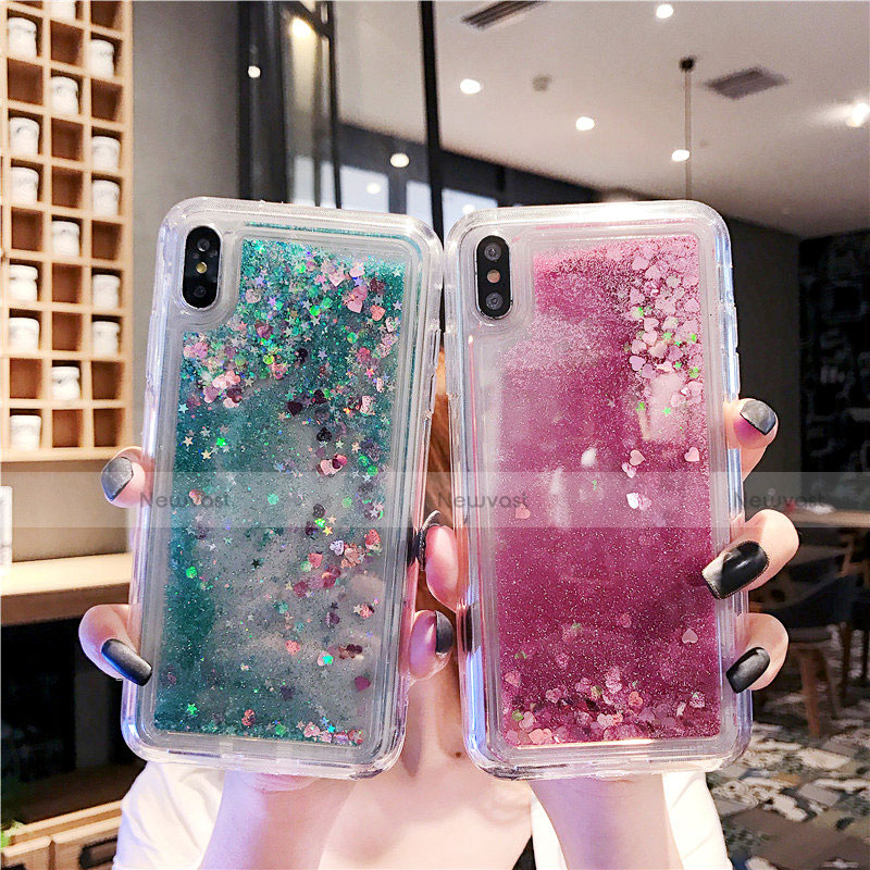 Ultra-thin Transparent Flowers Soft Case Cover T02 for Apple iPhone Xs