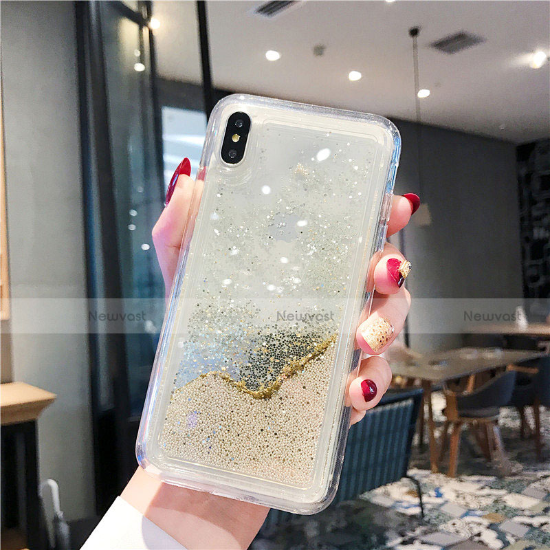 Ultra-thin Transparent Flowers Soft Case Cover T03 for Apple iPhone Xs