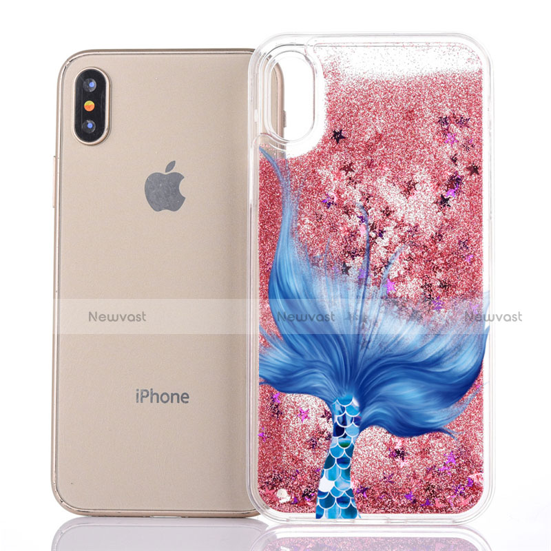 Ultra-thin Transparent Flowers Soft Case Cover T04 for Apple iPhone Xs Max