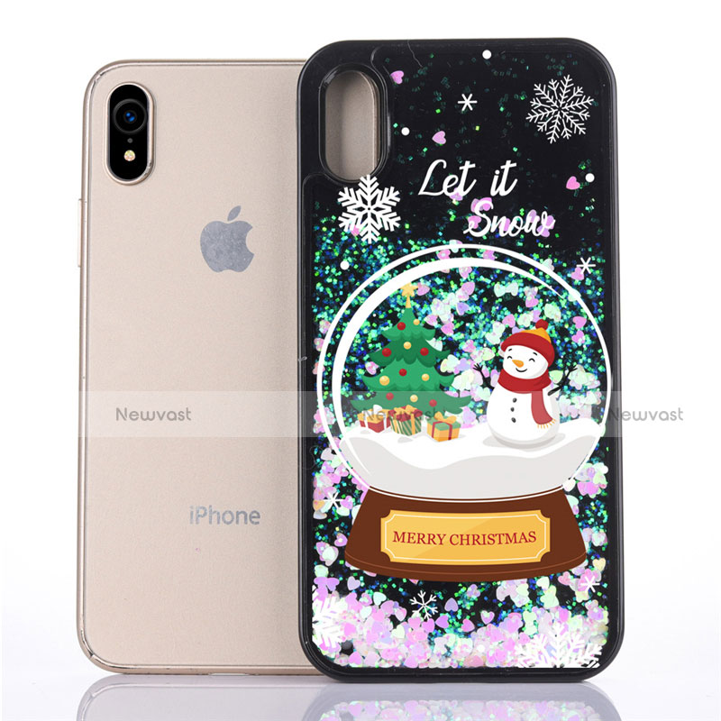 Ultra-thin Transparent Flowers Soft Case Cover T05 for Apple iPhone XR