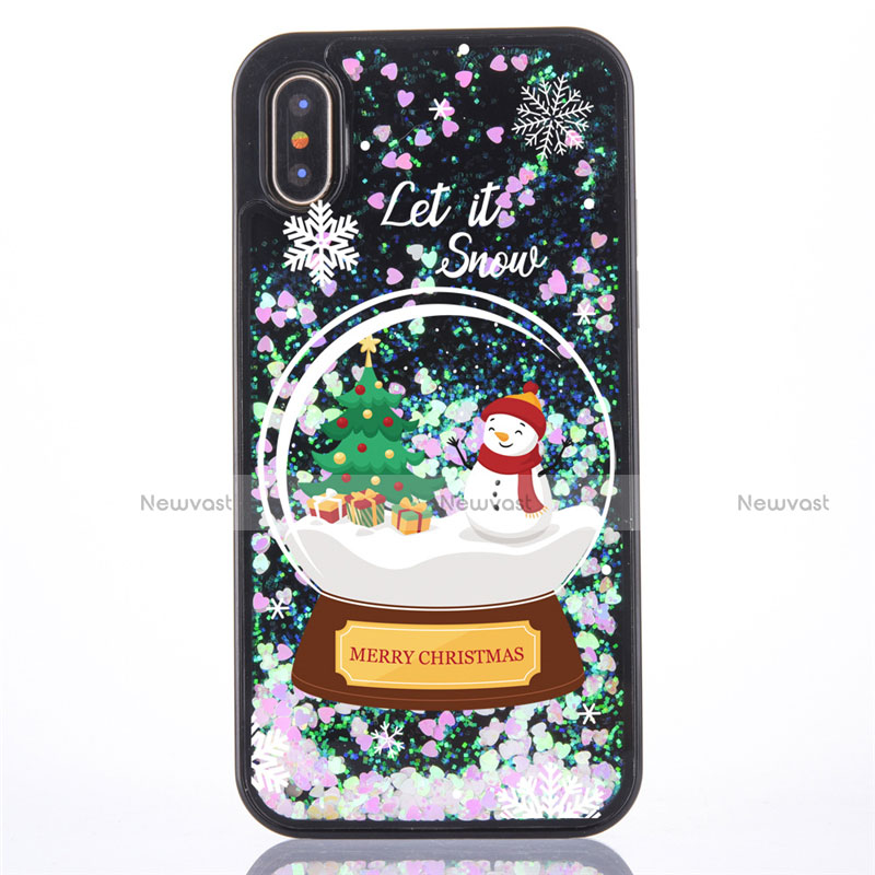 Ultra-thin Transparent Flowers Soft Case Cover T05 for Apple iPhone Xs