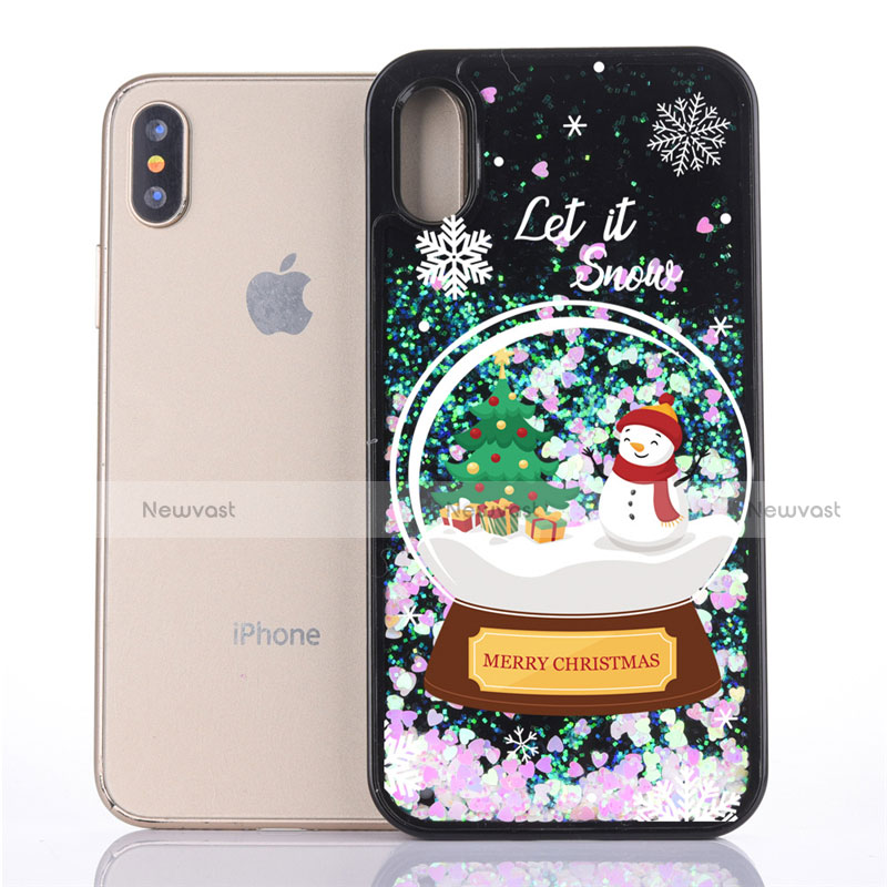 Ultra-thin Transparent Flowers Soft Case Cover T05 for Apple iPhone Xs