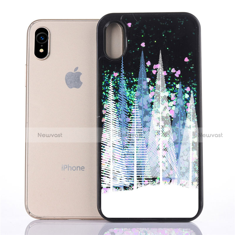 Ultra-thin Transparent Flowers Soft Case Cover T08 for Apple iPhone XR