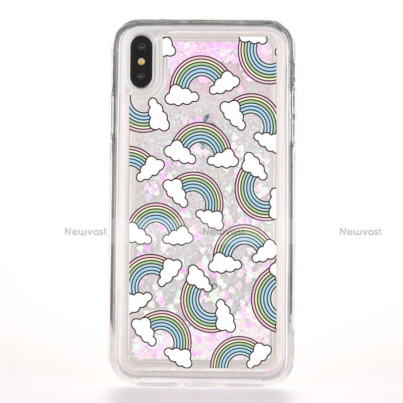 Ultra-thin Transparent Flowers Soft Case Cover T08 for Apple iPhone Xs Max