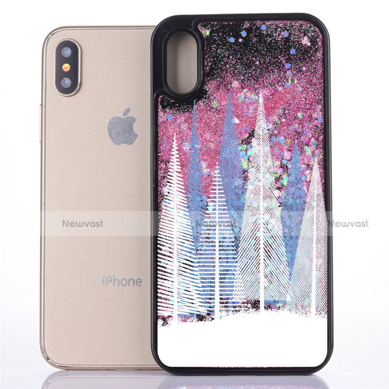 Ultra-thin Transparent Flowers Soft Case Cover T09 for Apple iPhone X