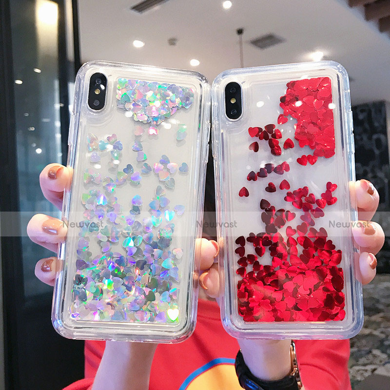 Ultra-thin Transparent Flowers Soft Case Cover T14 for Apple iPhone Xs Max