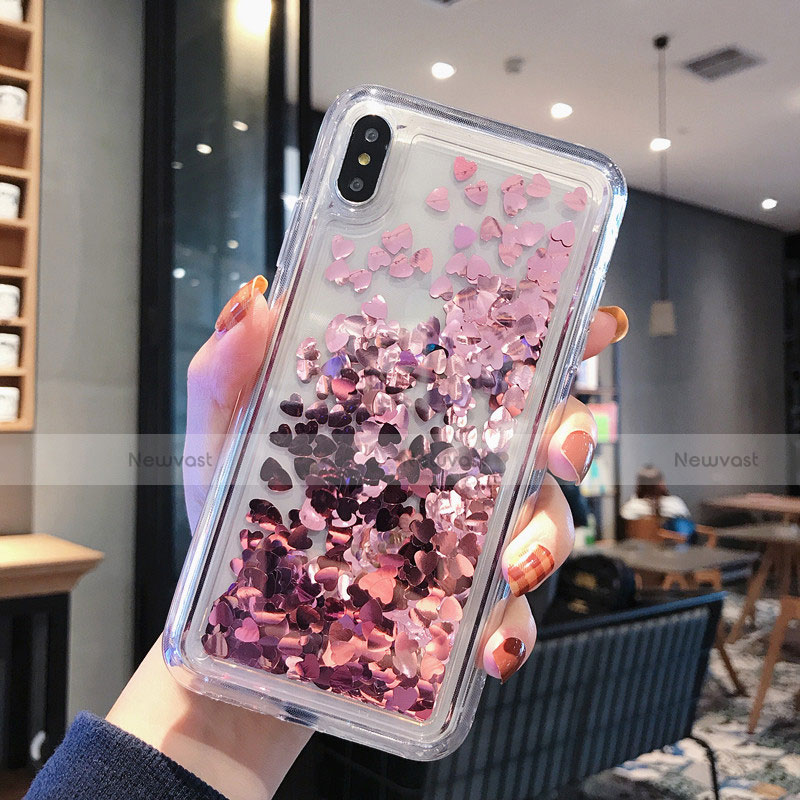 Ultra-thin Transparent Flowers Soft Case Cover T14 for Apple iPhone Xs Max