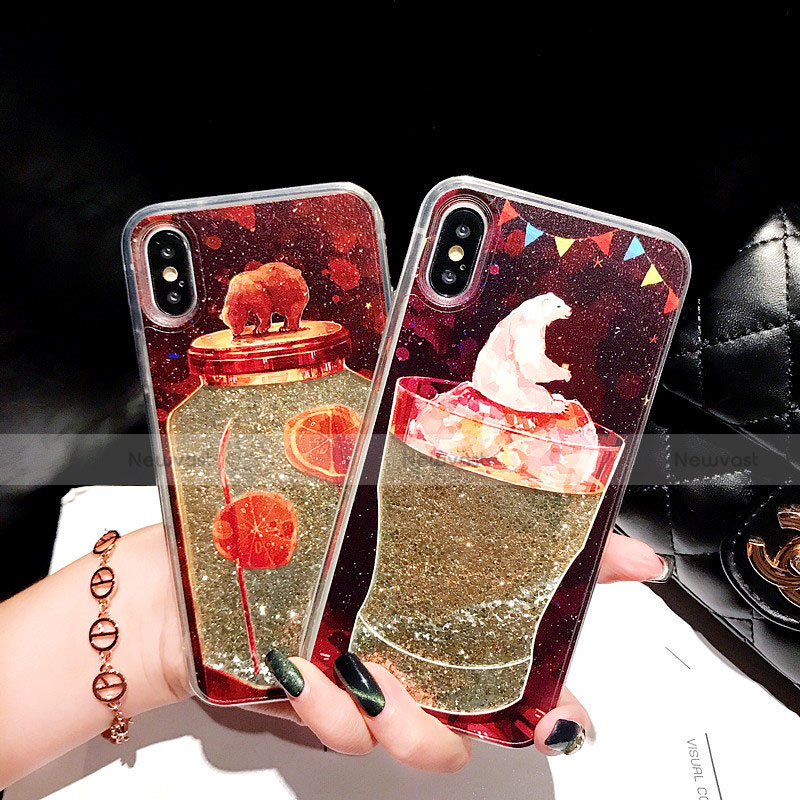 Ultra-thin Transparent Flowers Soft Case Cover T16 for Apple iPhone X