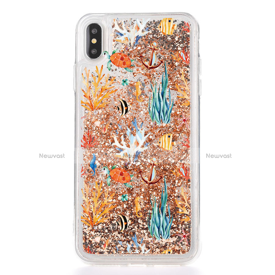 Ultra-thin Transparent Flowers Soft Case Cover T17 for Apple iPhone Xs