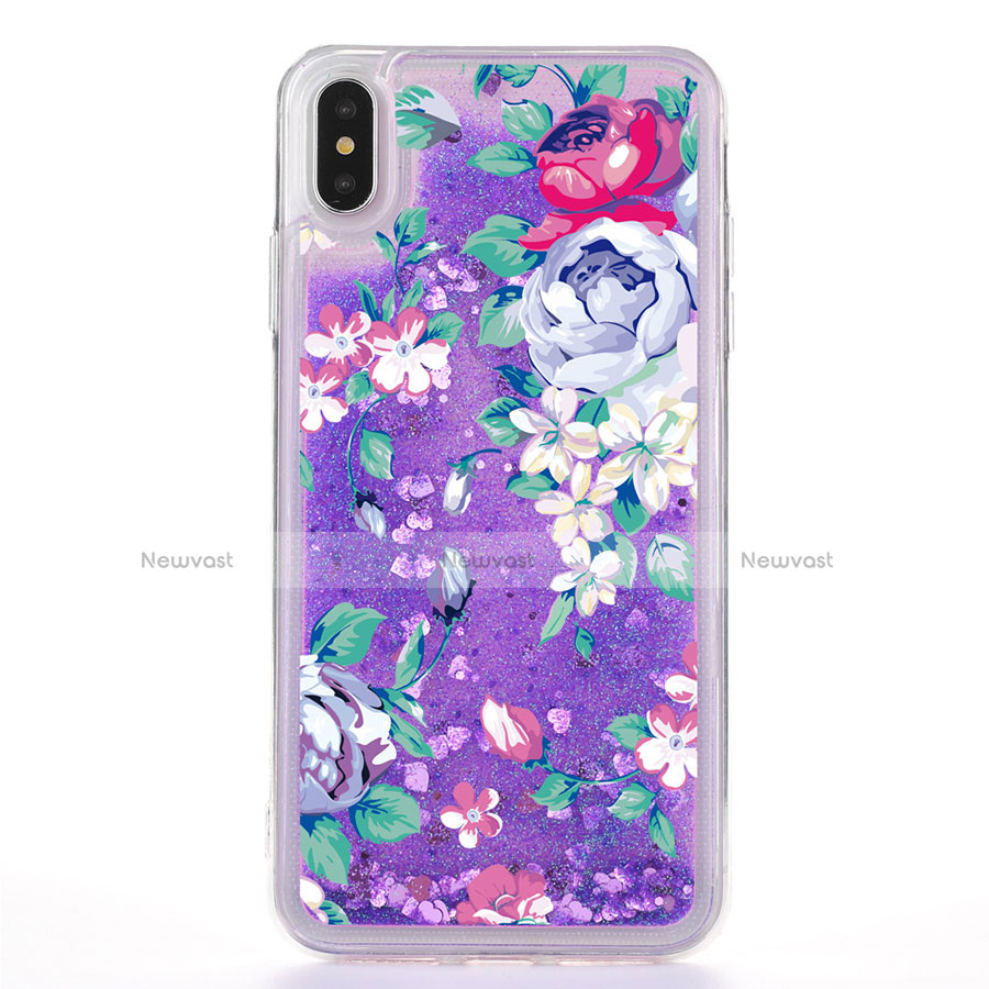 Ultra-thin Transparent Flowers Soft Case Cover T18 for Apple iPhone X