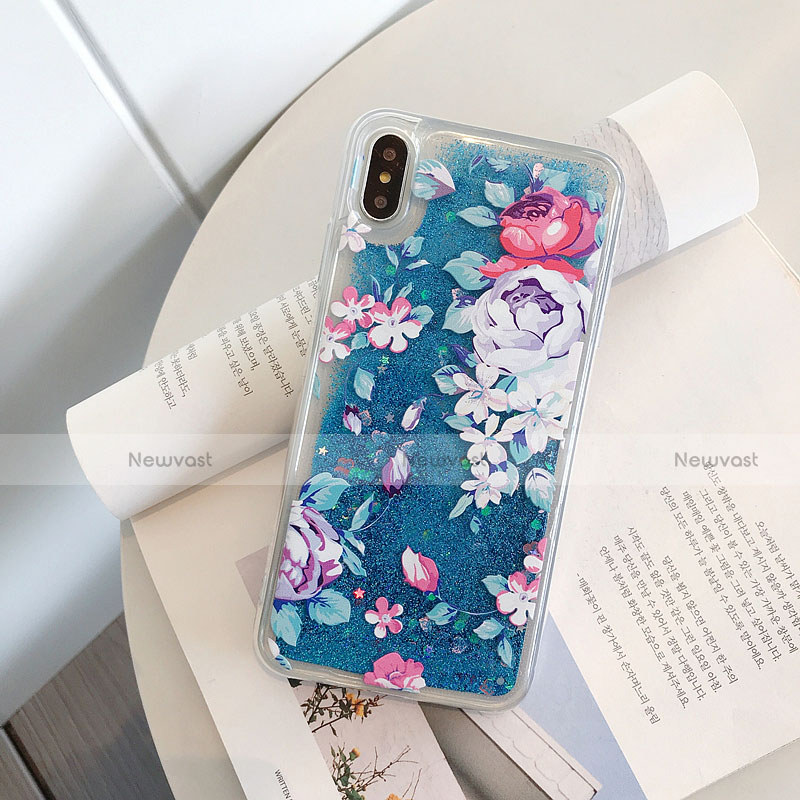 Ultra-thin Transparent Flowers Soft Case Cover T18 for Apple iPhone X