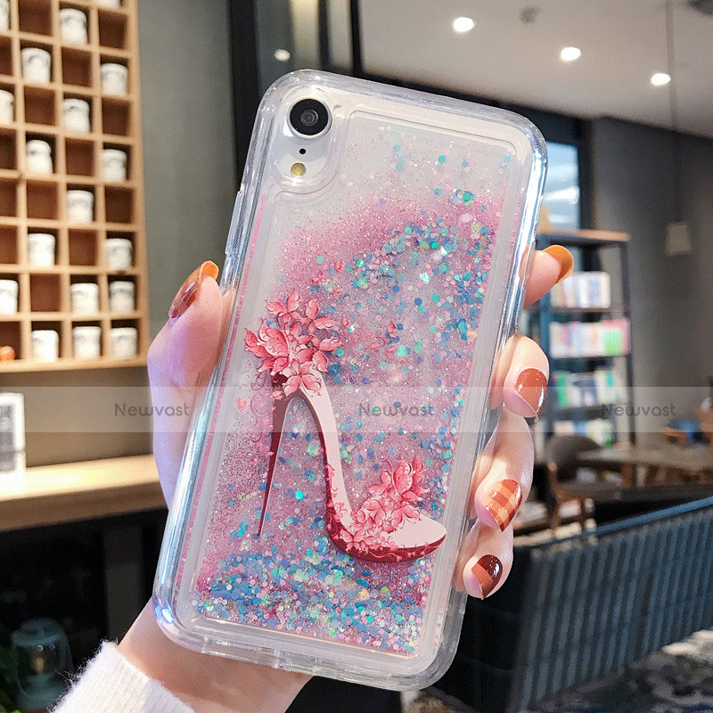 Ultra-thin Transparent Flowers Soft Case Cover T21 for Apple iPhone XR