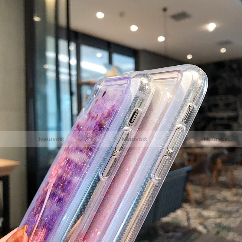 Ultra-thin Transparent Flowers Soft Case Cover T21 for Apple iPhone XR