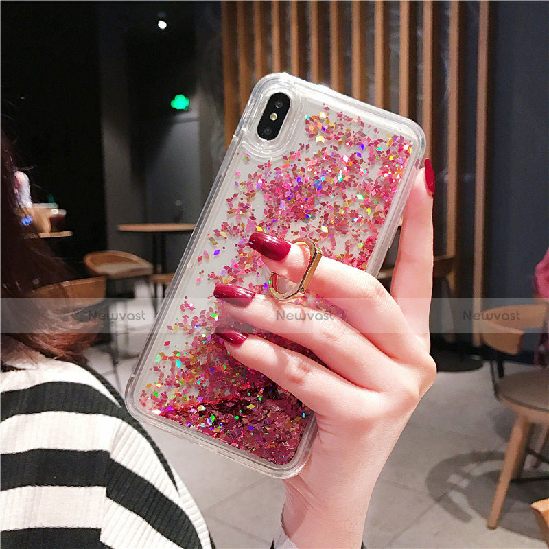 Ultra-thin Transparent Flowers Soft Case Cover T25 for Apple iPhone Xs