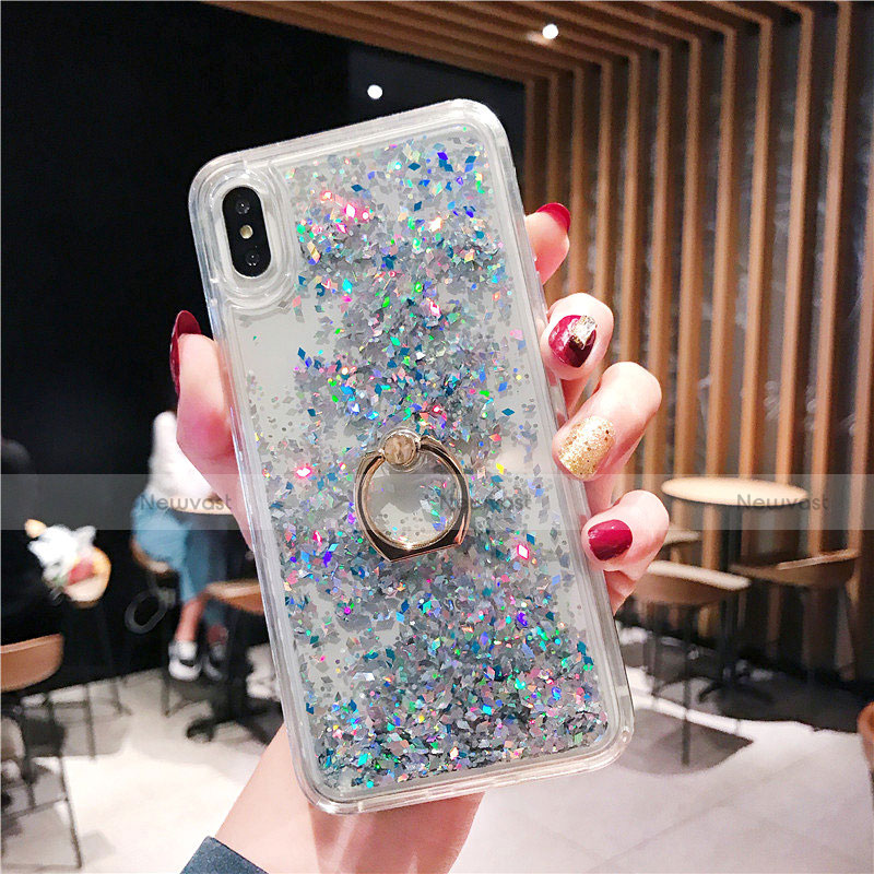 Ultra-thin Transparent Flowers Soft Case Cover T25 for Apple iPhone Xs Max