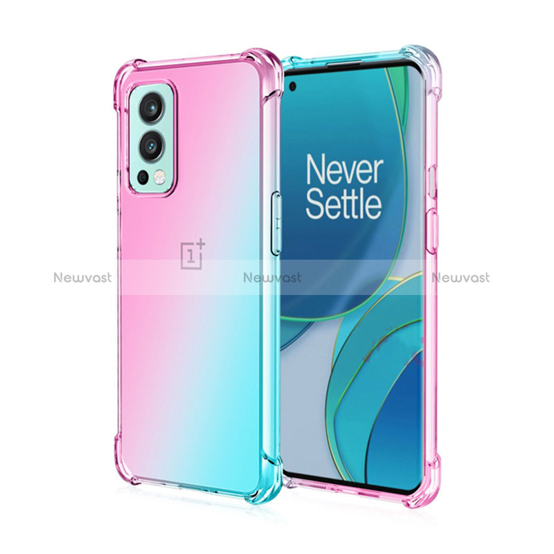 Ultra-thin Transparent Gel Gradient Soft Case Cover for OnePlus Nord 2 5G