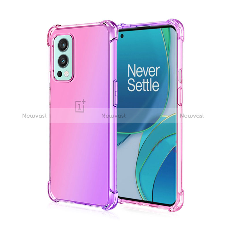 Ultra-thin Transparent Gel Gradient Soft Case Cover for OnePlus Nord 2 5G