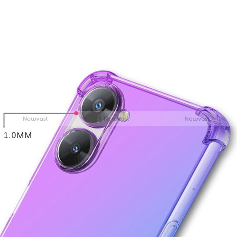 Ultra-thin Transparent Gel Gradient Soft Case Cover for Realme 10S 5G