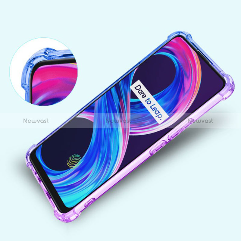 Ultra-thin Transparent Gel Gradient Soft Case Cover for Realme 7i RMX2193