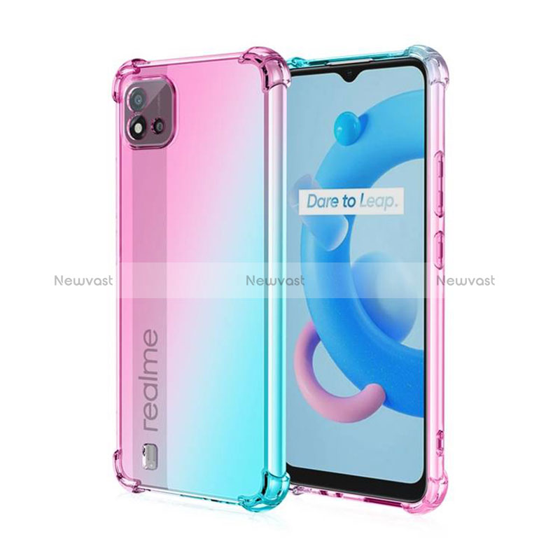 Ultra-thin Transparent Gel Gradient Soft Case Cover for Realme C20