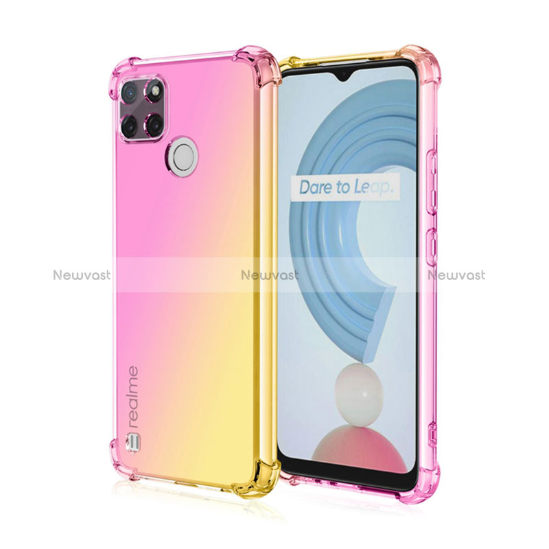 Ultra-thin Transparent Gel Gradient Soft Case Cover for Realme C25Y India