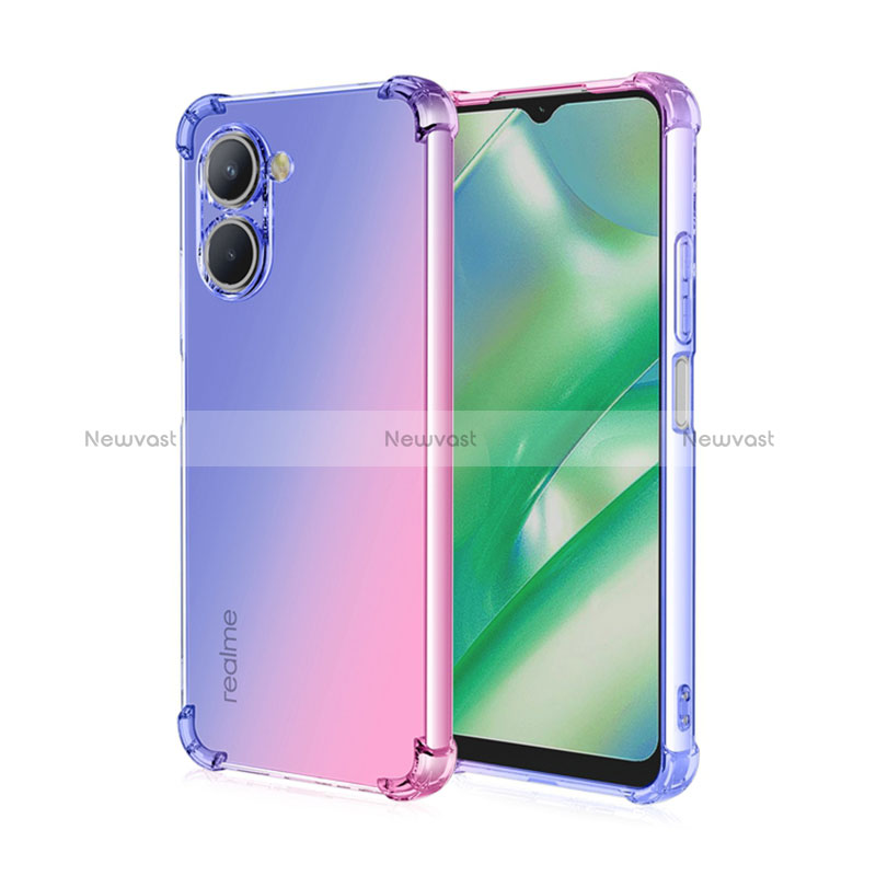 Ultra-thin Transparent Gel Gradient Soft Case Cover for Realme C33 (2023)