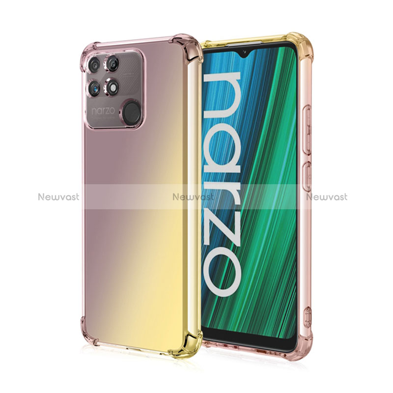 Ultra-thin Transparent Gel Gradient Soft Case Cover for Realme Narzo 50A