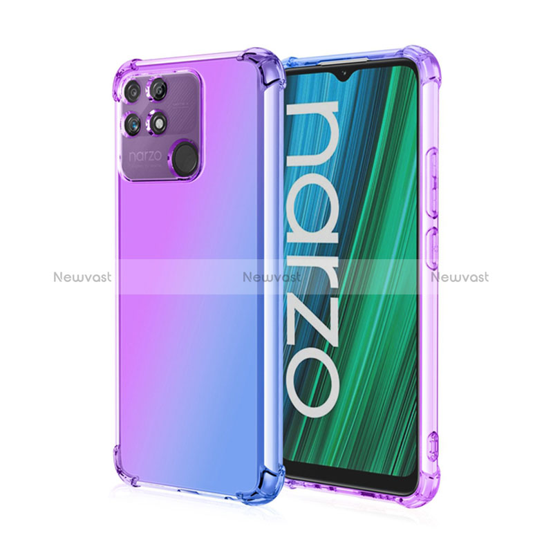 Ultra-thin Transparent Gel Gradient Soft Case Cover for Realme Narzo 50A