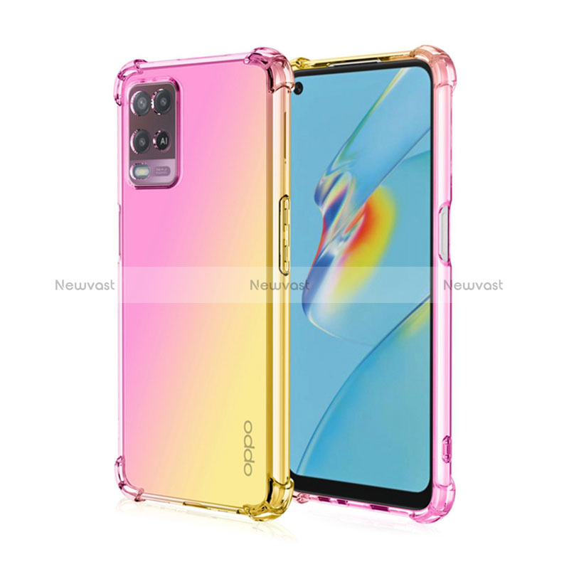 Ultra-thin Transparent Gel Gradient Soft Case Cover for Realme Q3 5G