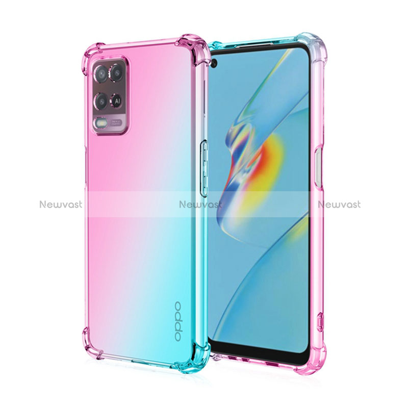 Ultra-thin Transparent Gel Gradient Soft Case Cover for Realme Q3 5G