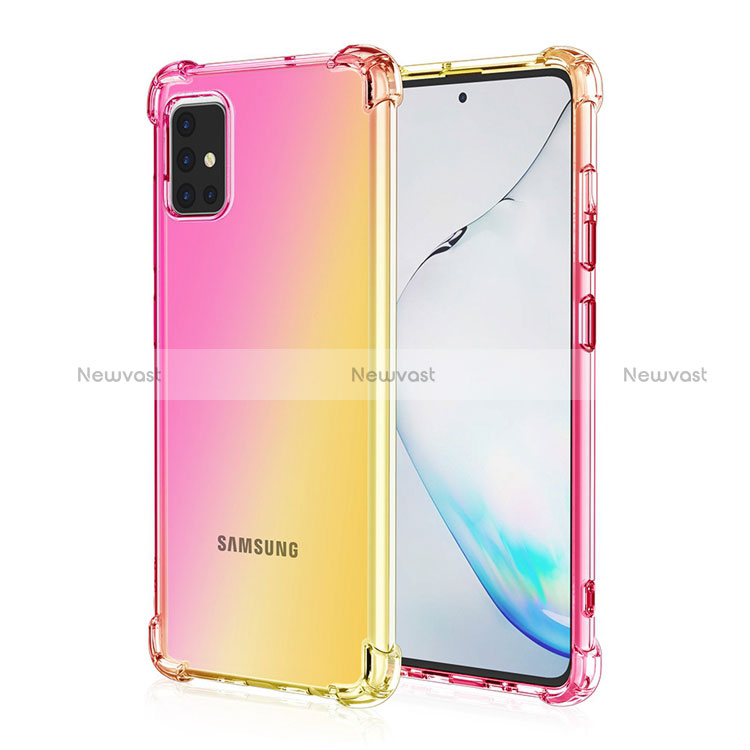 Ultra-thin Transparent Gel Gradient Soft Case Cover for Samsung Galaxy M40S Yellow
