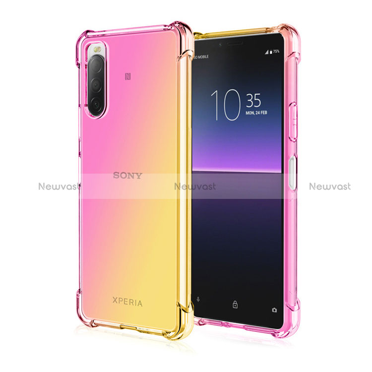 Ultra-thin Transparent Gel Gradient Soft Case Cover for Sony Xperia 10 III SO-52B