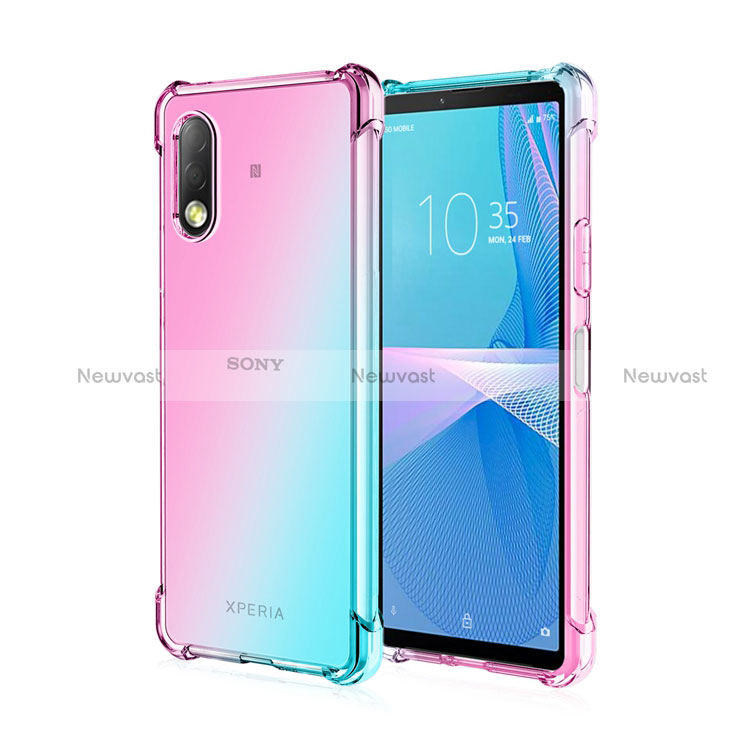 Ultra-thin Transparent Gel Gradient Soft Case Cover for Sony Xperia Ace II SO-41B
