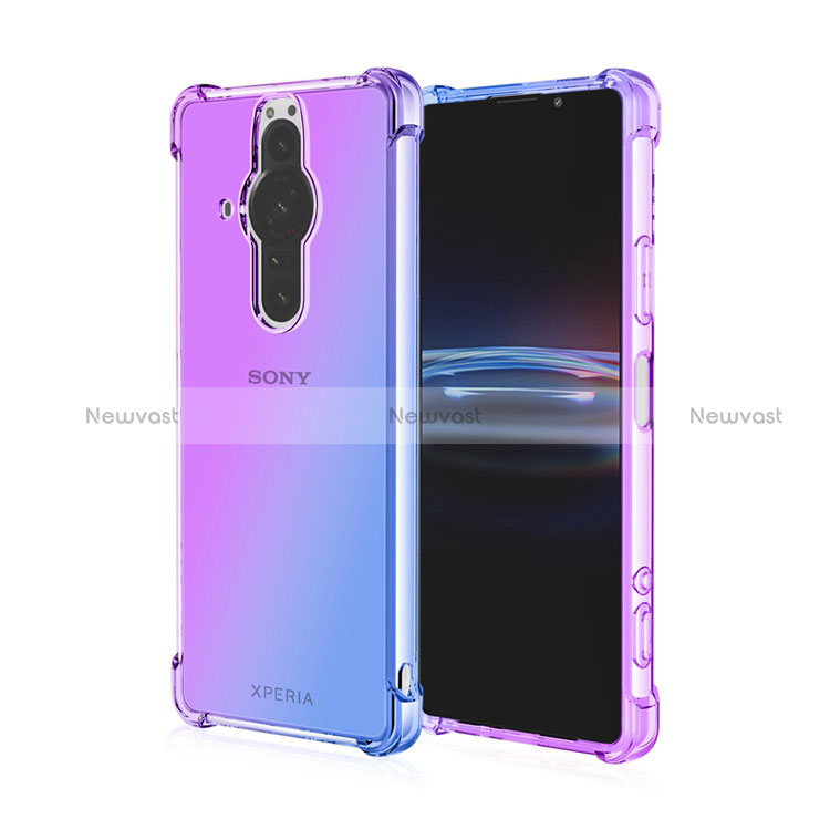 Ultra-thin Transparent Gel Gradient Soft Case Cover for Sony Xperia PRO-I